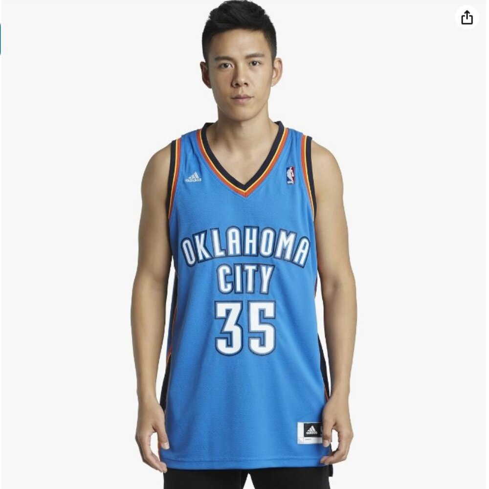 Adidas Official NBA Kevin Durant Oklahoma City Thunder Basketball Jersey- Size M